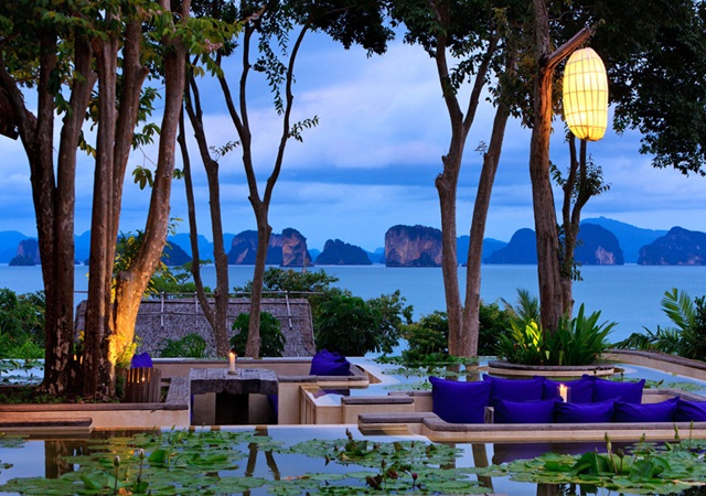 Dining area at the Six Senses Yao Noi in Thailand